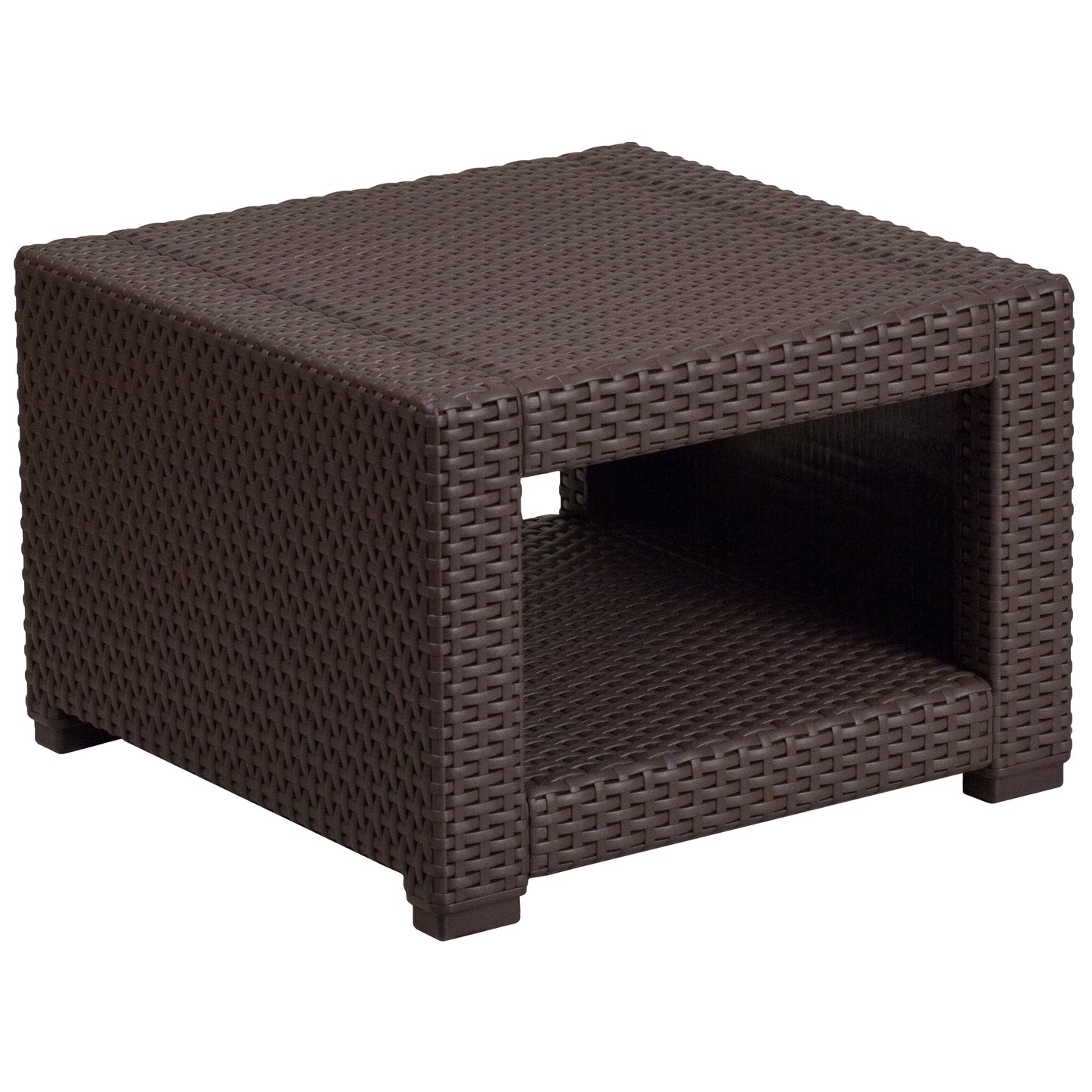 Chocolate Rattan End Table DAD-SF1-S-GG