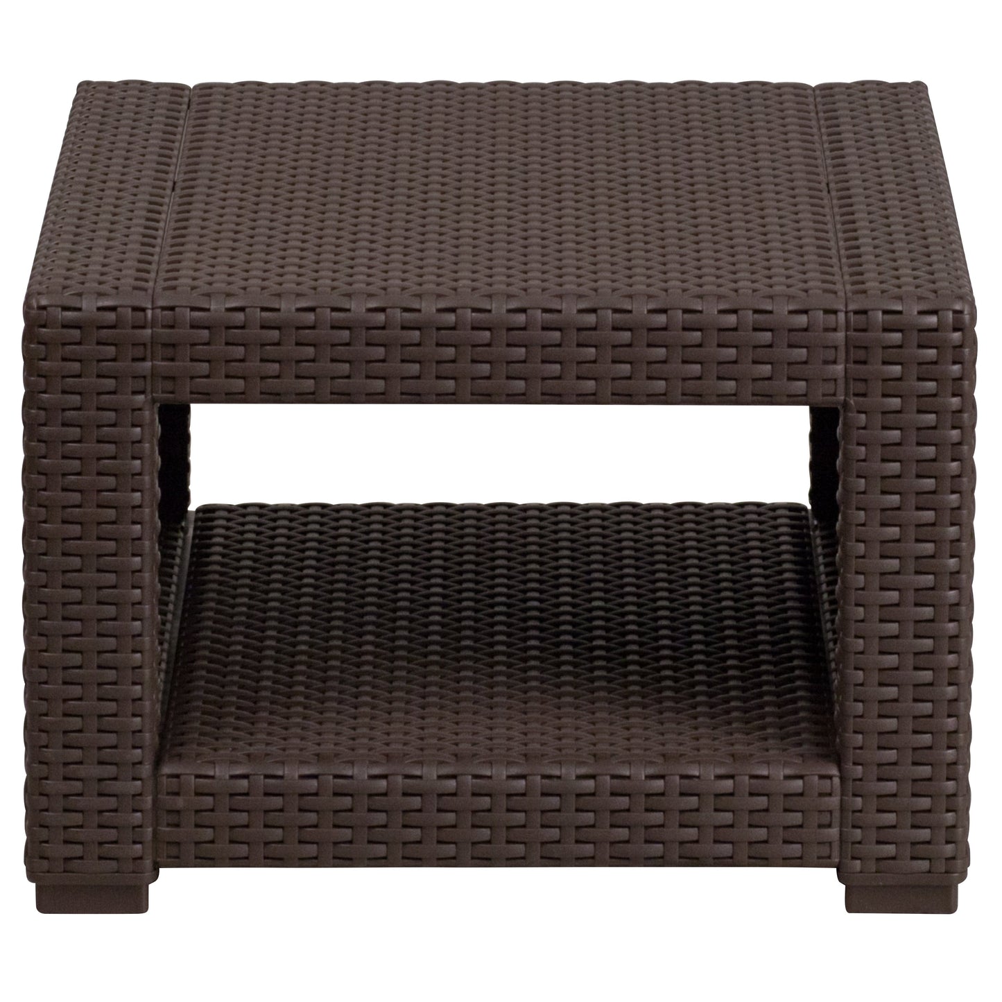 Chocolate Rattan End Table DAD-SF1-S-GG