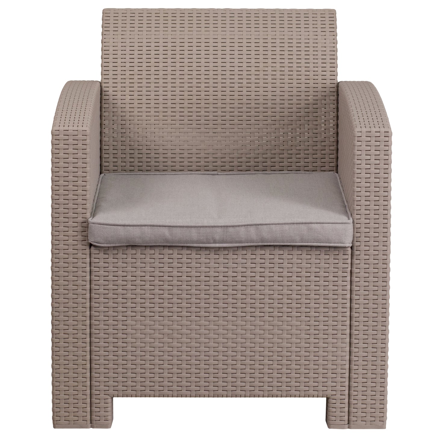 Gray Rattan Outdoor Chair DAD-SF2-1-GG