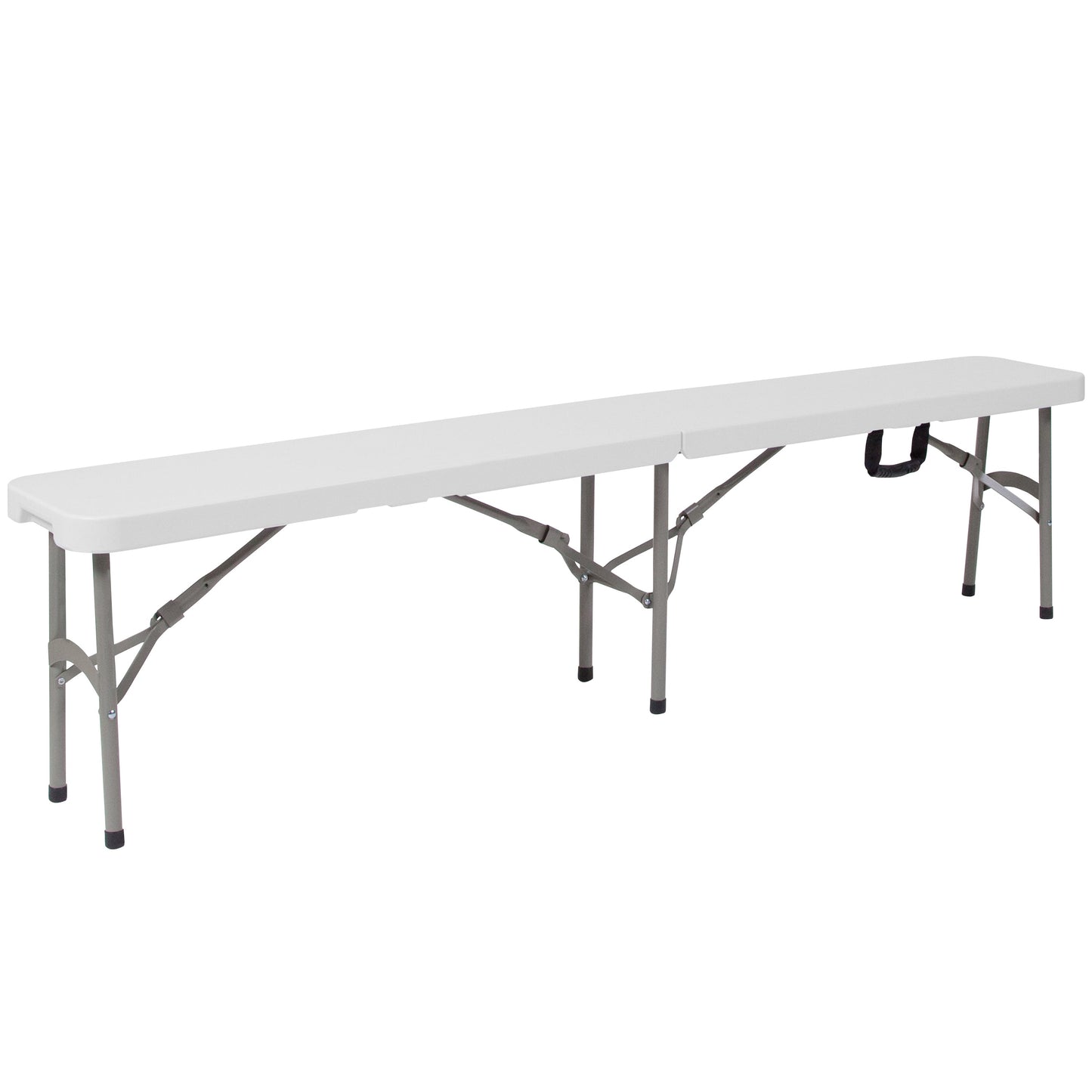 11x72 White Folding Bench DAD-YCD-183Z-2-GG