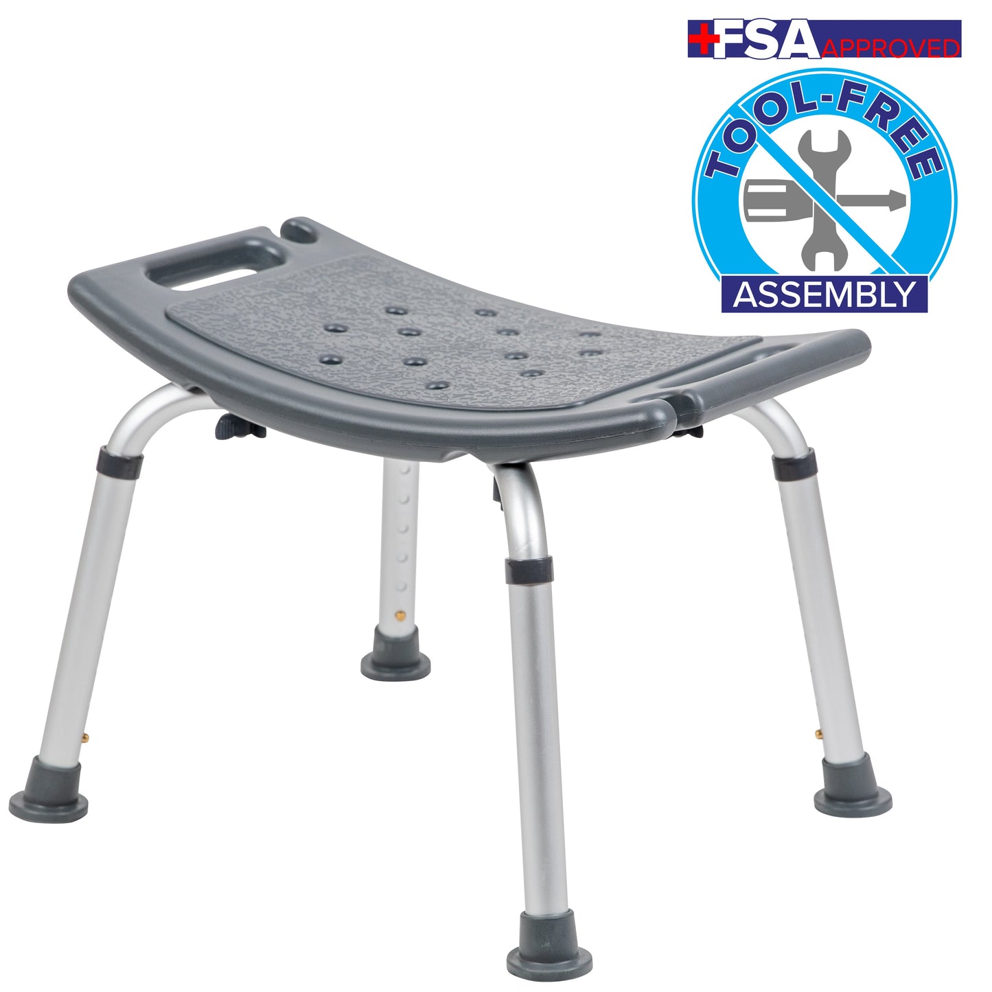 Gray Bath & Shower Chair DC-HY3410L-GRY-GG