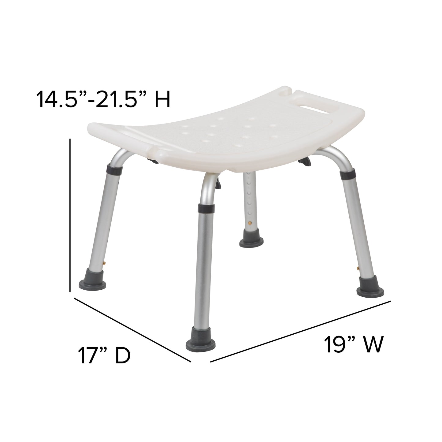 White Bath & Shower Chair DC-HY3410L-WH-GG