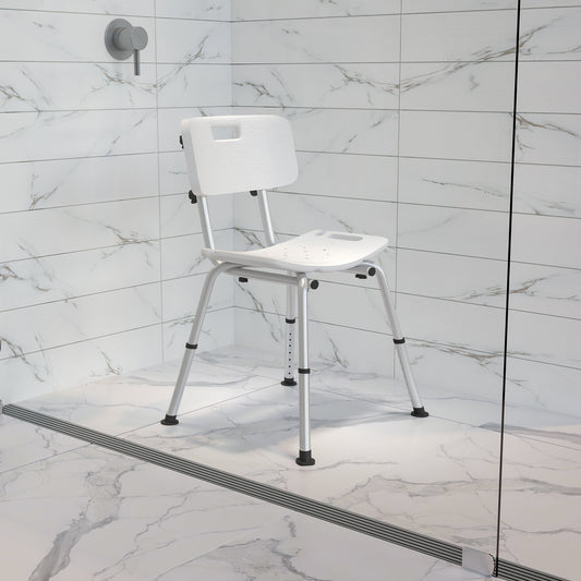 White Bath & Shower Chair DC-HY3500L-WH-GG