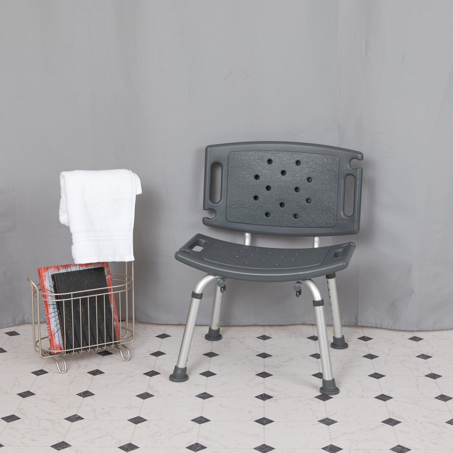 Gray Bath & Shower Chair DC-HY3501L-GRY-GG