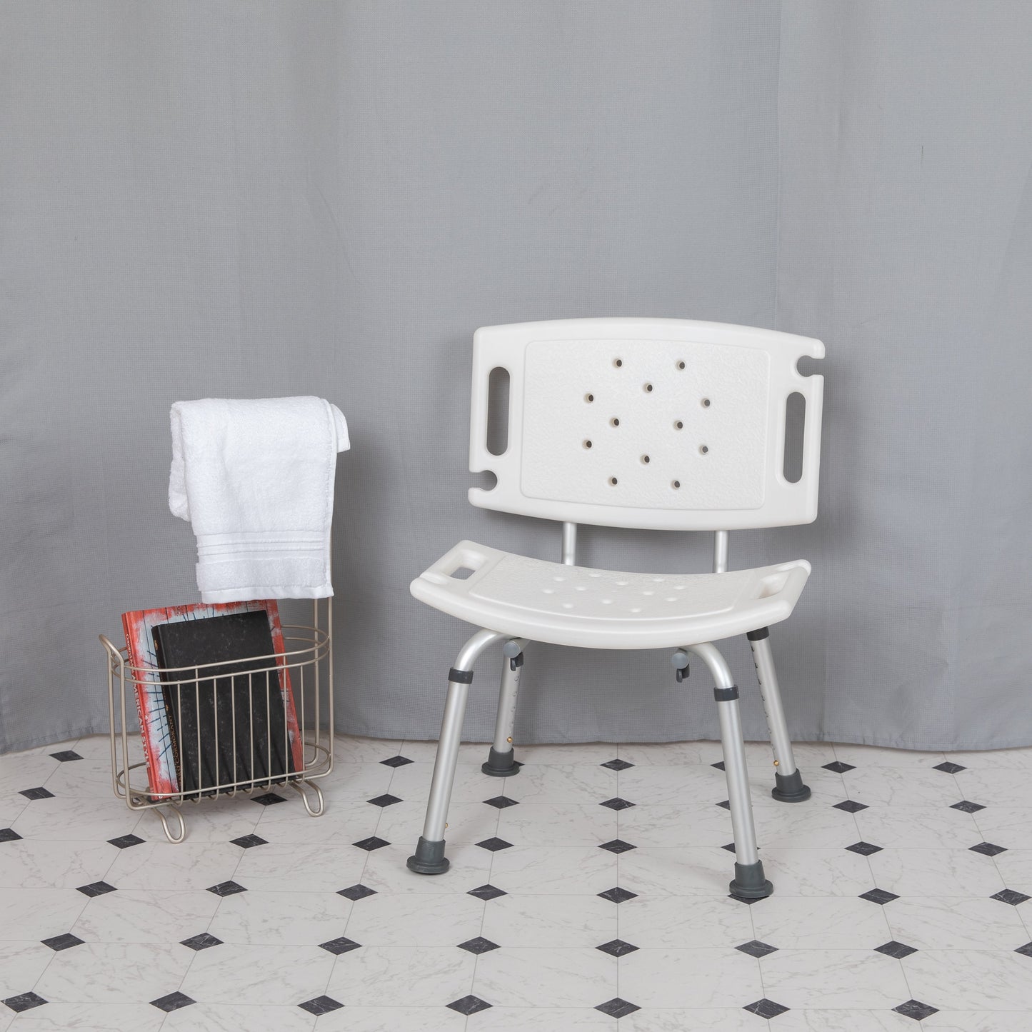 White Bath & Shower Chair DC-HY3501L-WH-GG