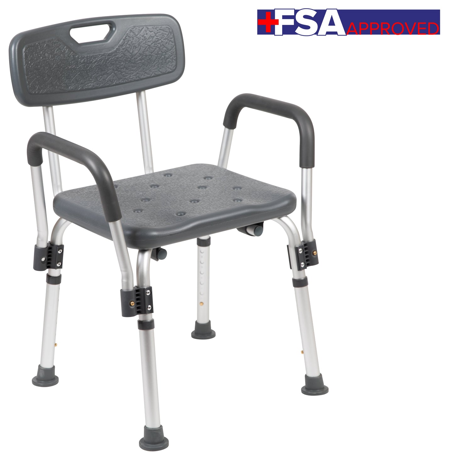 Gray Adjustable Bath Chair DC-HY3520L-GRY-GG