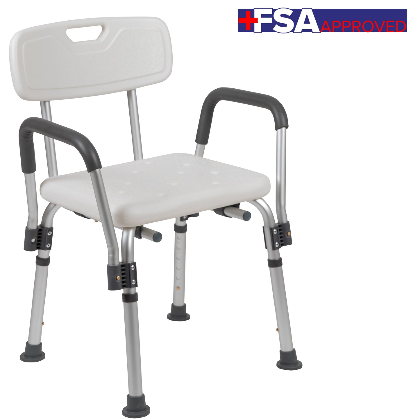 White Adjustable Bath Chair DC-HY3520L-WH-GG