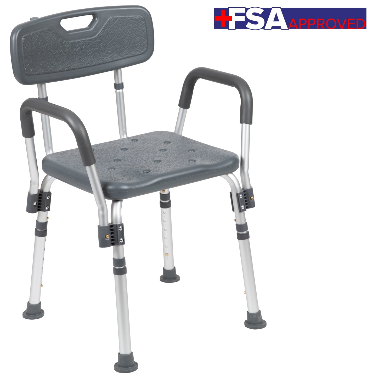 Gray Quick Release Bath Chair DC-HY3523L-GRY-GG