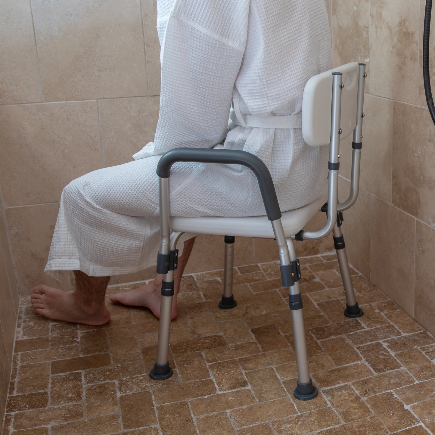 Gray Quick Release Bath Chair DC-HY3523L-GRY-GG