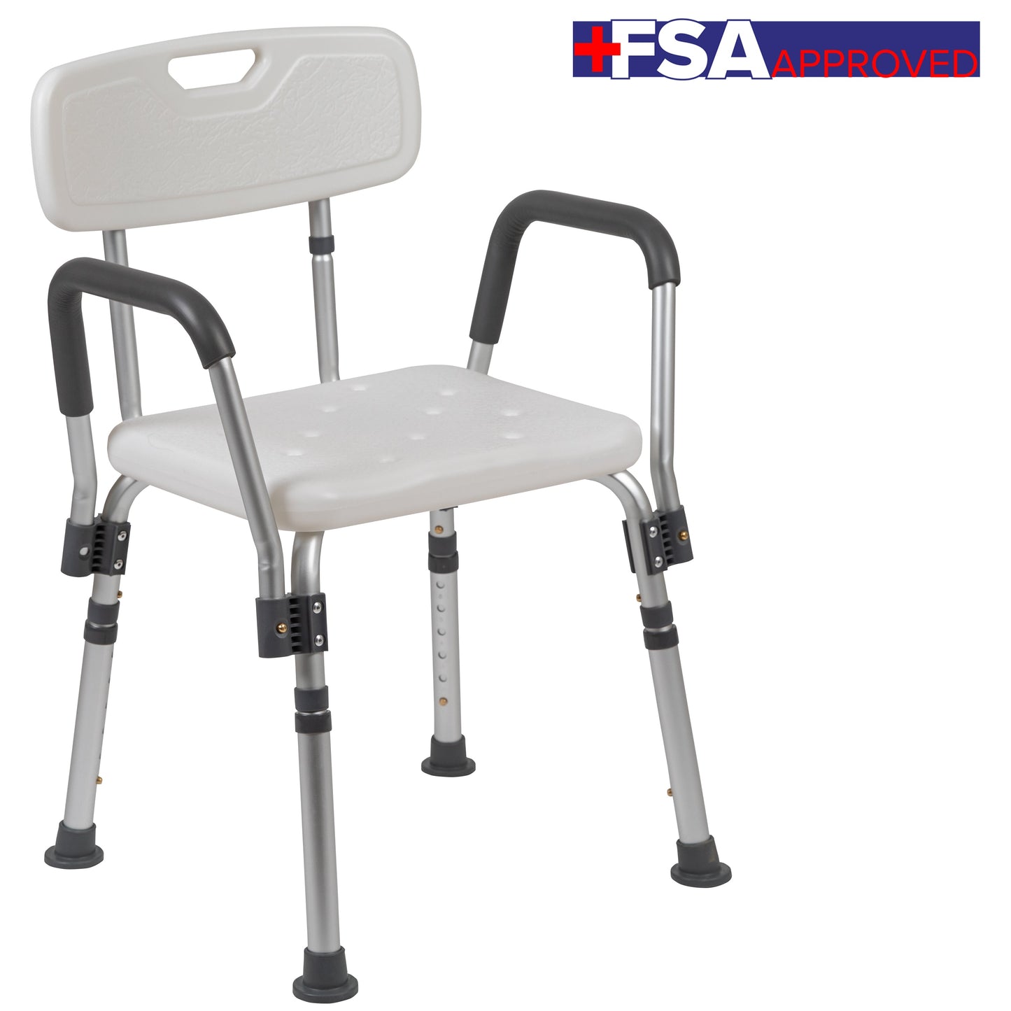 White Quick Release Bath Chair DC-HY3523L-WH-GG