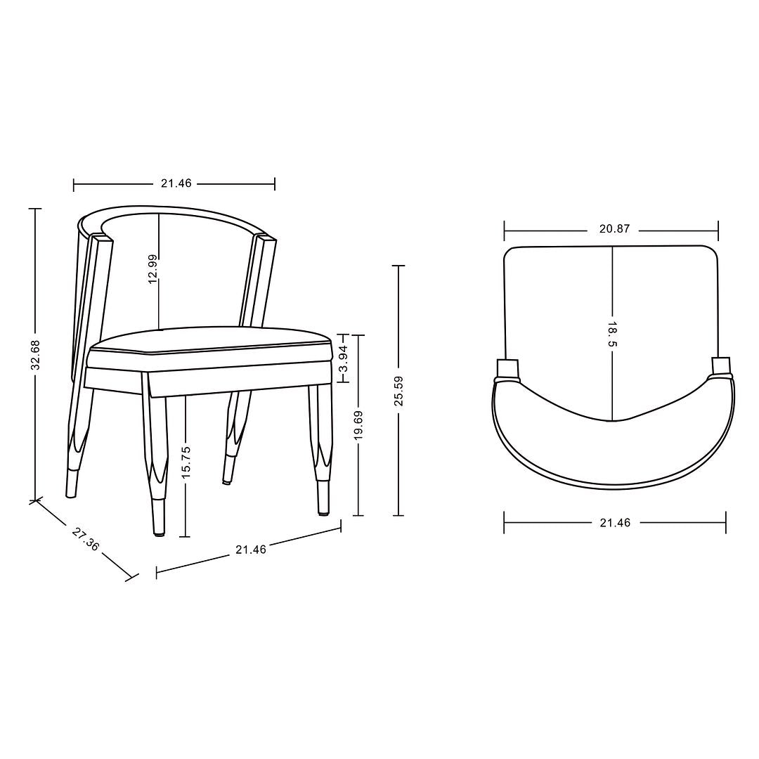 Manhattan Comfort Modern Ola Boucle Dining Chair in Cream