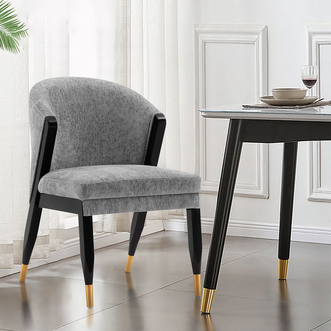 Manhattan Comfort Modern Ola Boucle Dining Chair in Grey