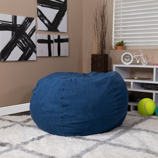 Denim Bean Bag Chair DG-BEAN-LARGE-DENIM-GG