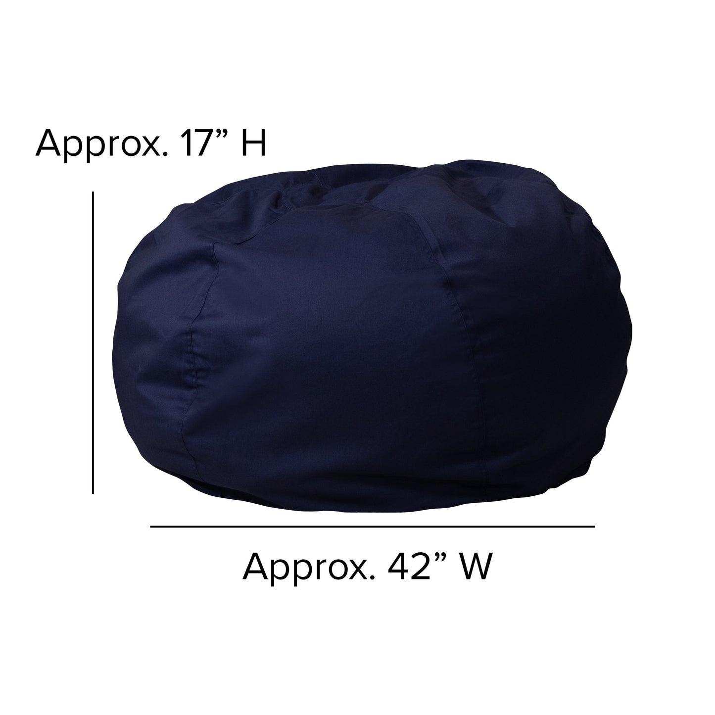 Navy Bean Bag Chair DG-BEAN-LARGE-SOLID-BL-GG