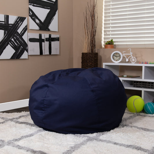 Navy Bean Bag Chair DG-BEAN-LARGE-SOLID-BL-GG