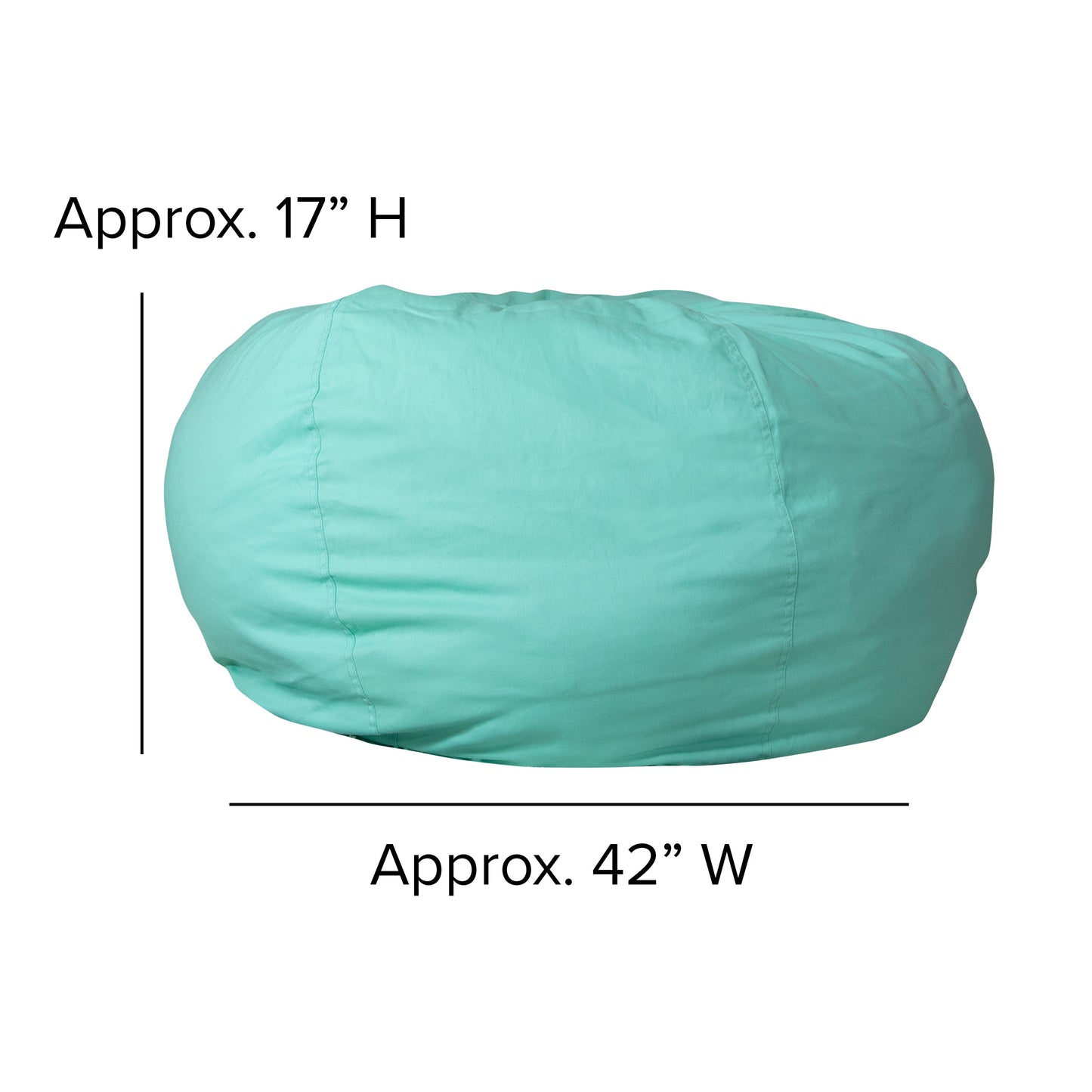 Mint Green Bean Bag Chair DG-BEAN-LARGE-SOLID-MTGN-GG