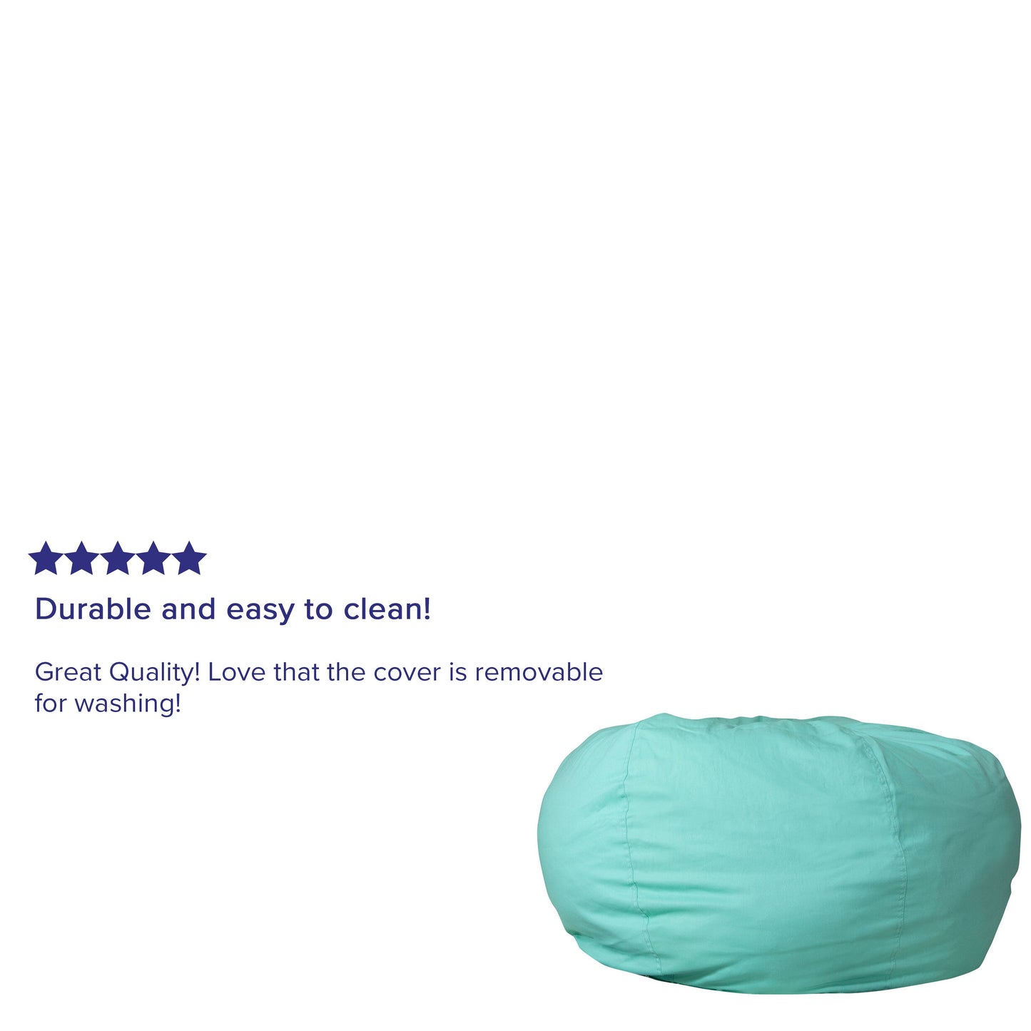 Mint Green Bean Bag Chair DG-BEAN-LARGE-SOLID-MTGN-GG