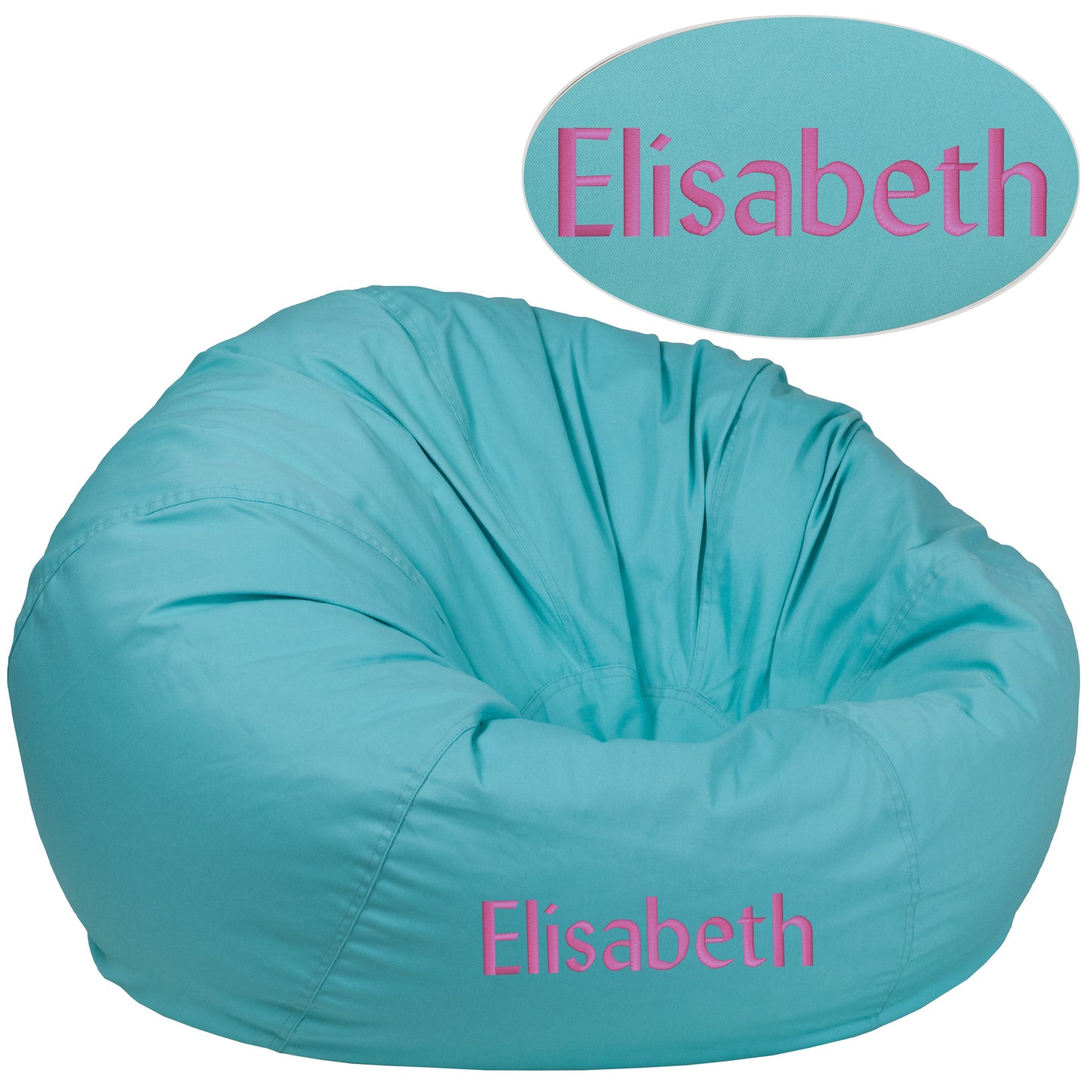 TXT Mint Green Bean Bag Chair DG-BEAN-LARGE-SOLID-MTGN-TXTEMB-GG