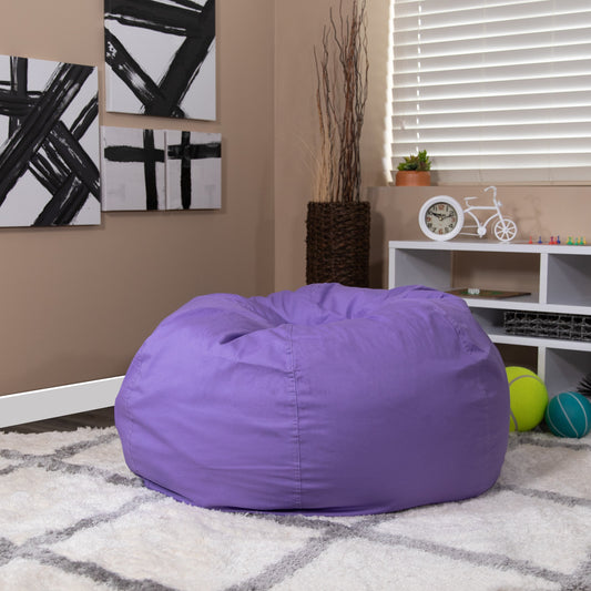 Purple Bean Bag Chair DG-BEAN-LARGE-SOLID-PUR-GG