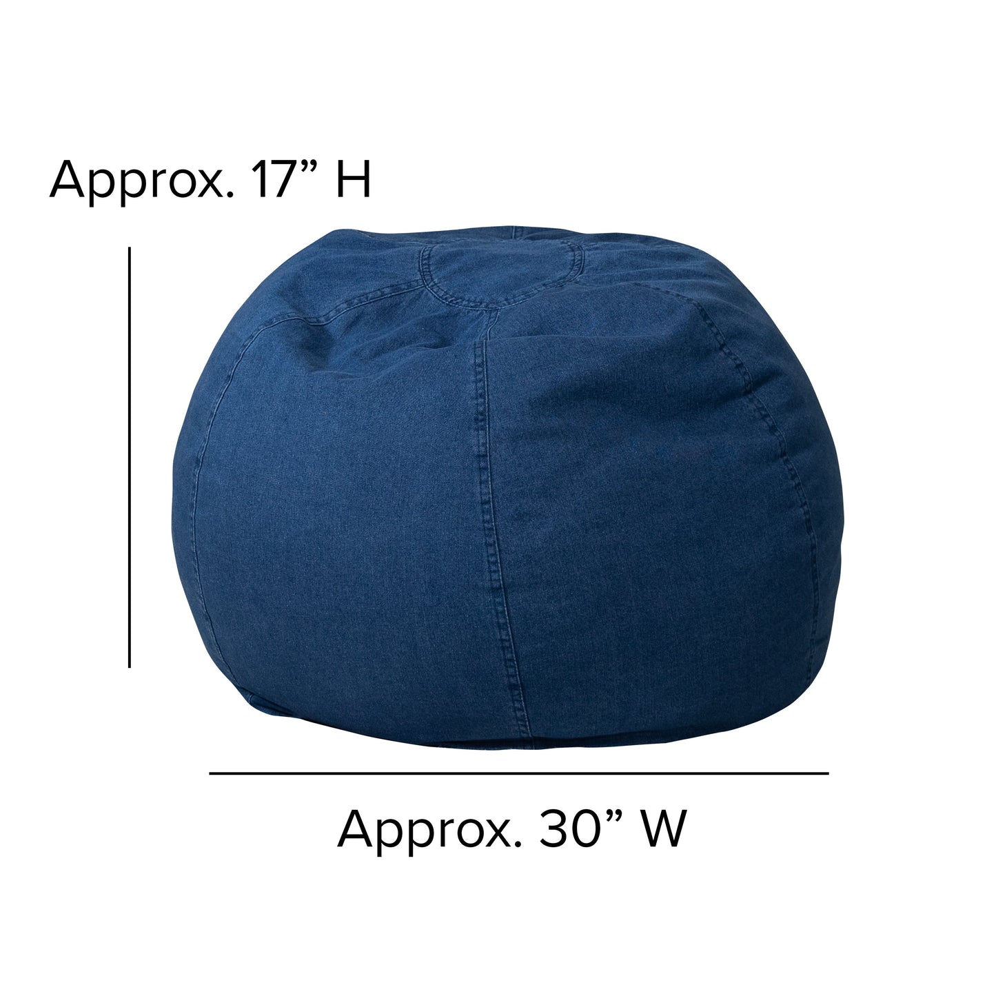 Denim Bean Bag Chair DG-BEAN-SMALL-DENIM-GG