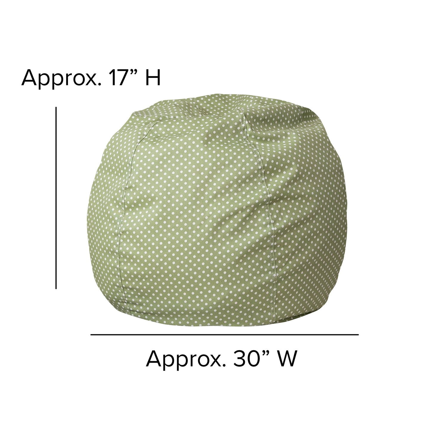 Green Dot Bean Bag Chair DG-BEAN-SMALL-DOT-GRN-GG