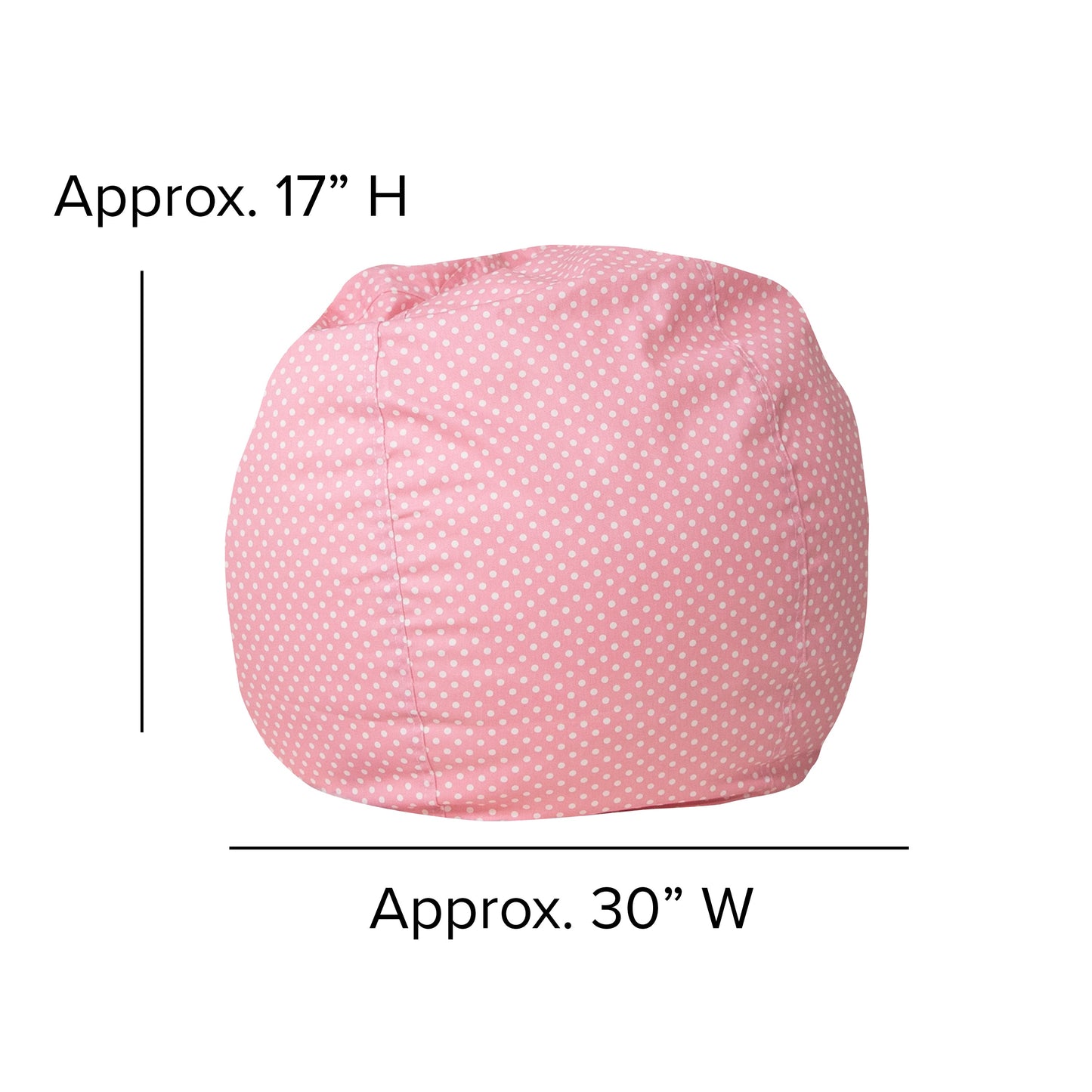 Pink Dot Bean Bag Chair DG-BEAN-SMALL-DOT-PK-GG