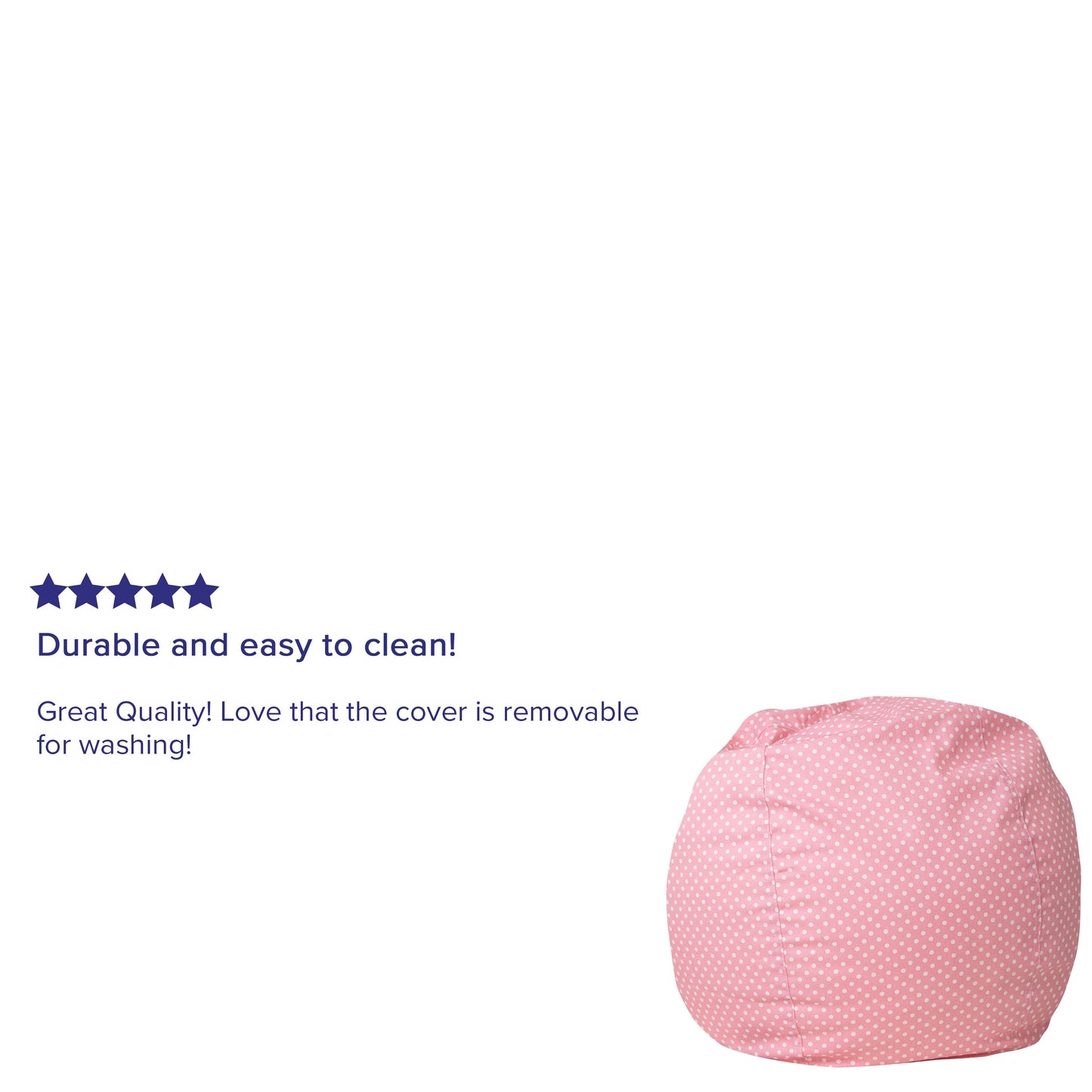 Pink Dot Bean Bag Chair DG-BEAN-SMALL-DOT-PK-GG