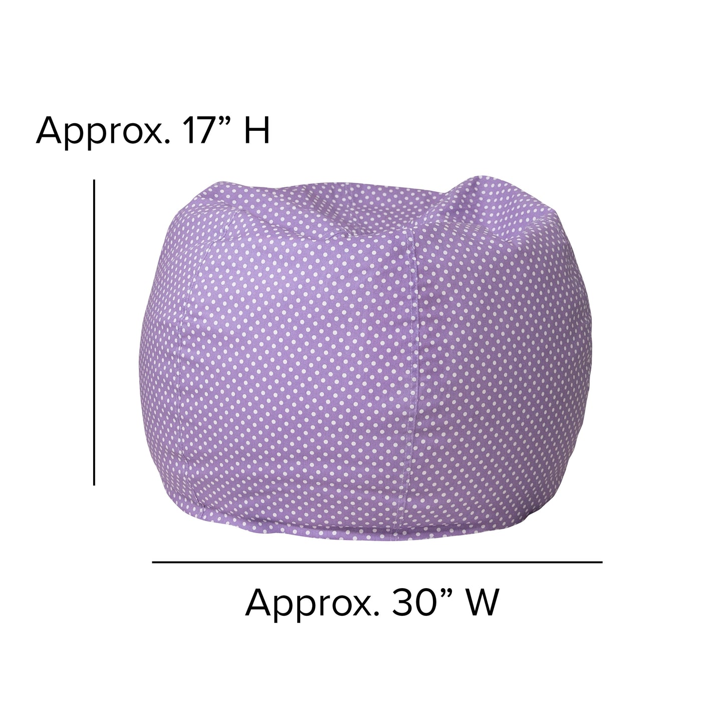 Lavender Dot Bean Bag Chair DG-BEAN-SMALL-DOT-PUR-GG