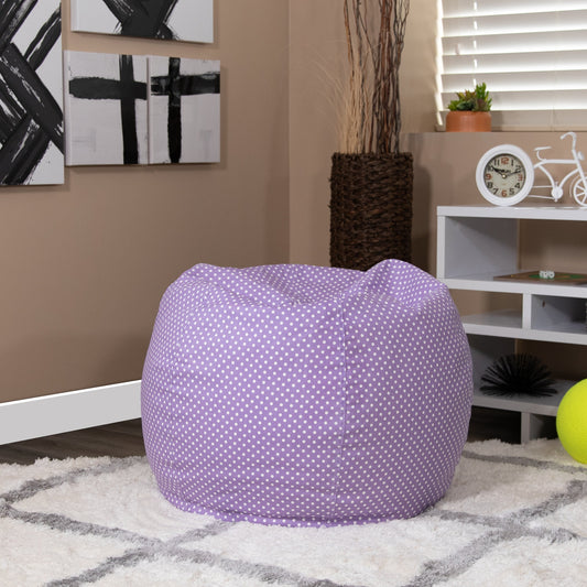 Lavender Dot Bean Bag Chair DG-BEAN-SMALL-DOT-PUR-GG