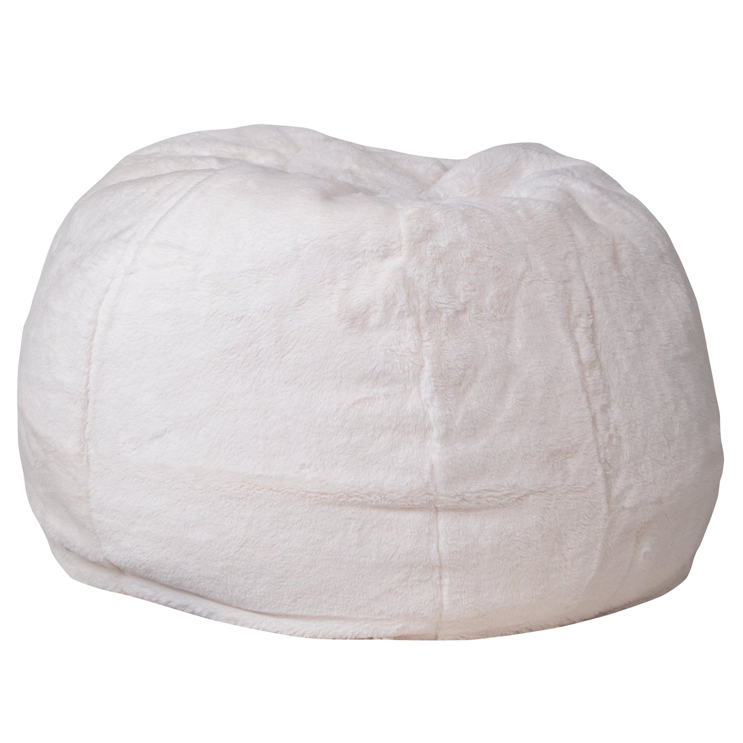 White Furry Bean Bag Chair DG-BEAN-SMALL-FUR-WH-GG