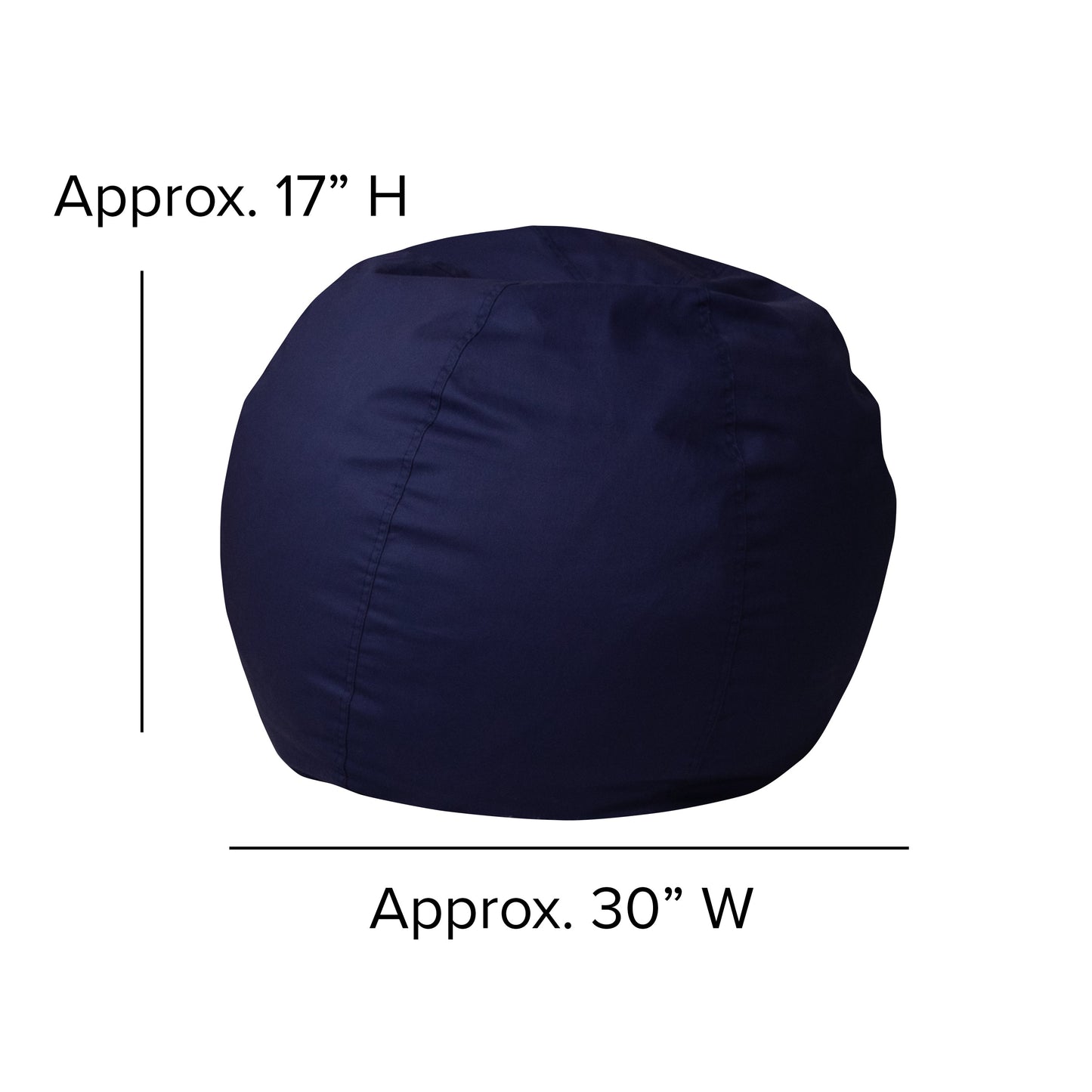 Navy Bean Bag Chair DG-BEAN-SMALL-SOLID-BL-GG