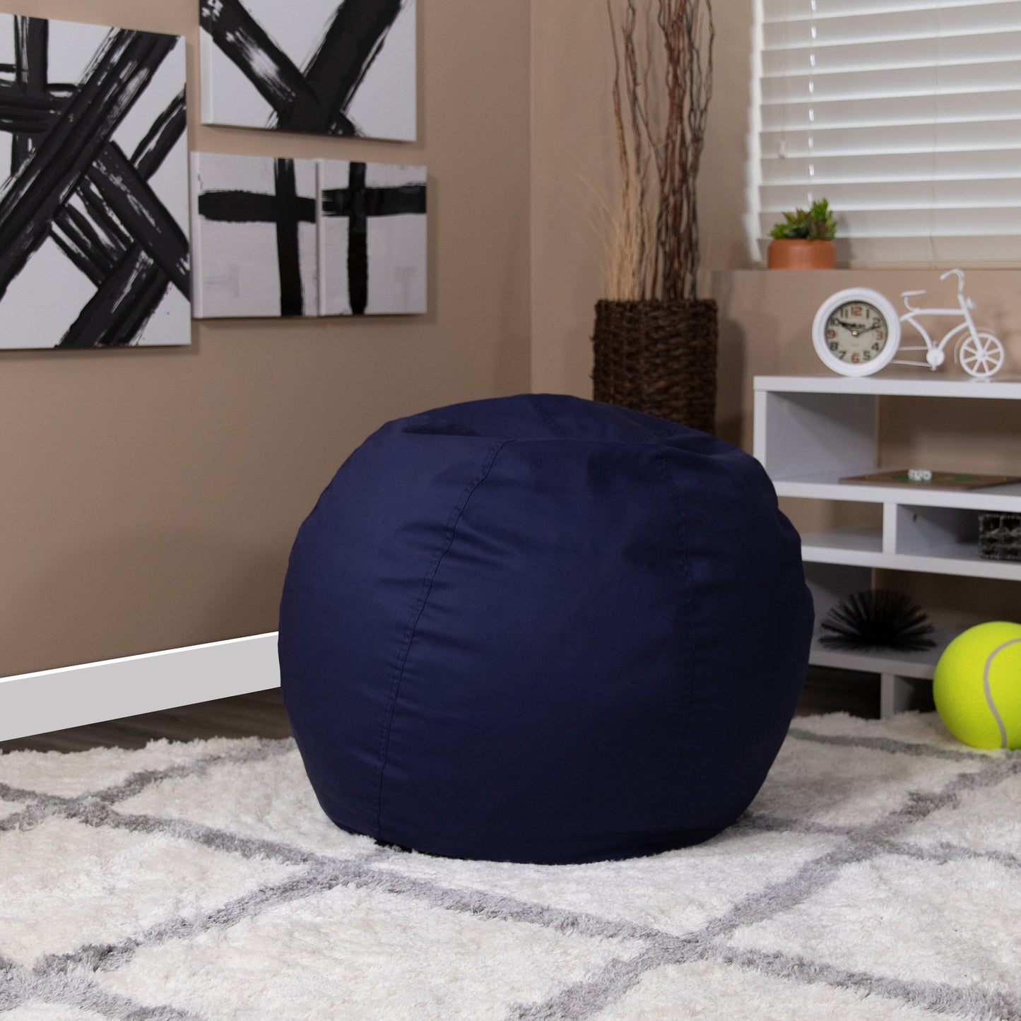 Navy Bean Bag Chair DG-BEAN-SMALL-SOLID-BL-GG