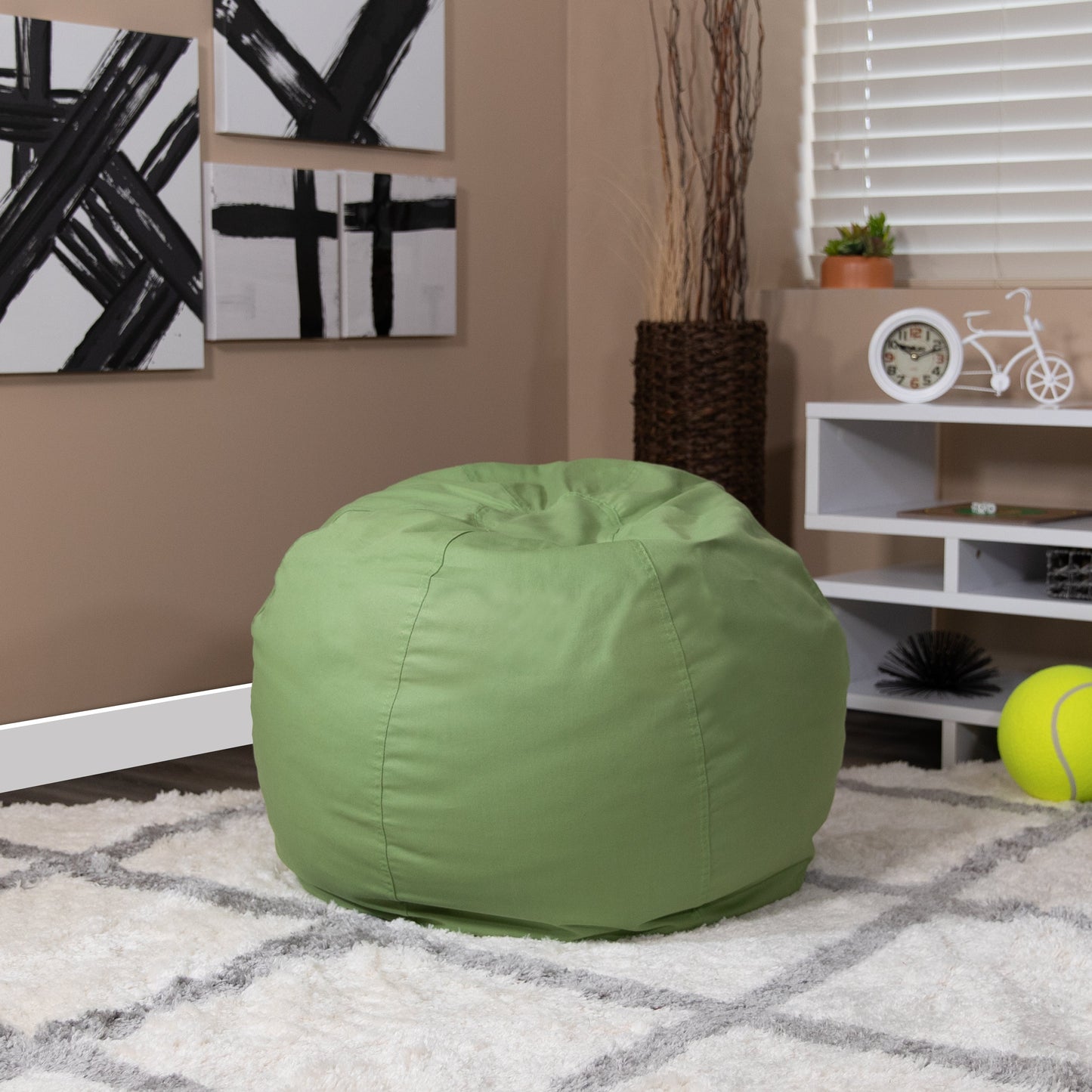 Green Bean Bag Chair DG-BEAN-SMALL-SOLID-GRN-GG