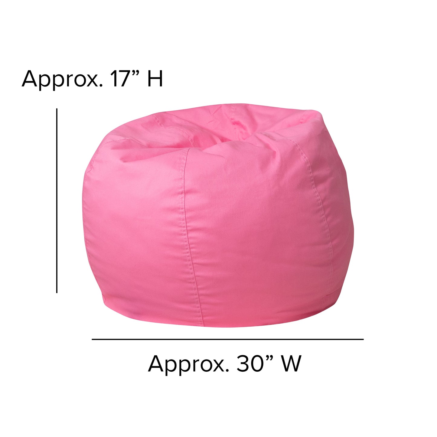 Pink Bean Bag Chair DG-BEAN-SMALL-SOLID-PK-GG