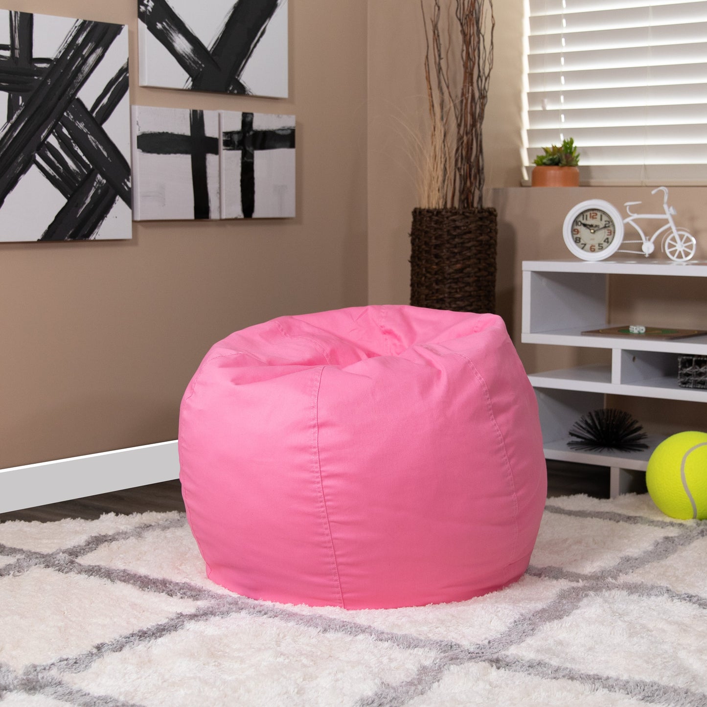 Pink Bean Bag Chair DG-BEAN-SMALL-SOLID-PK-GG