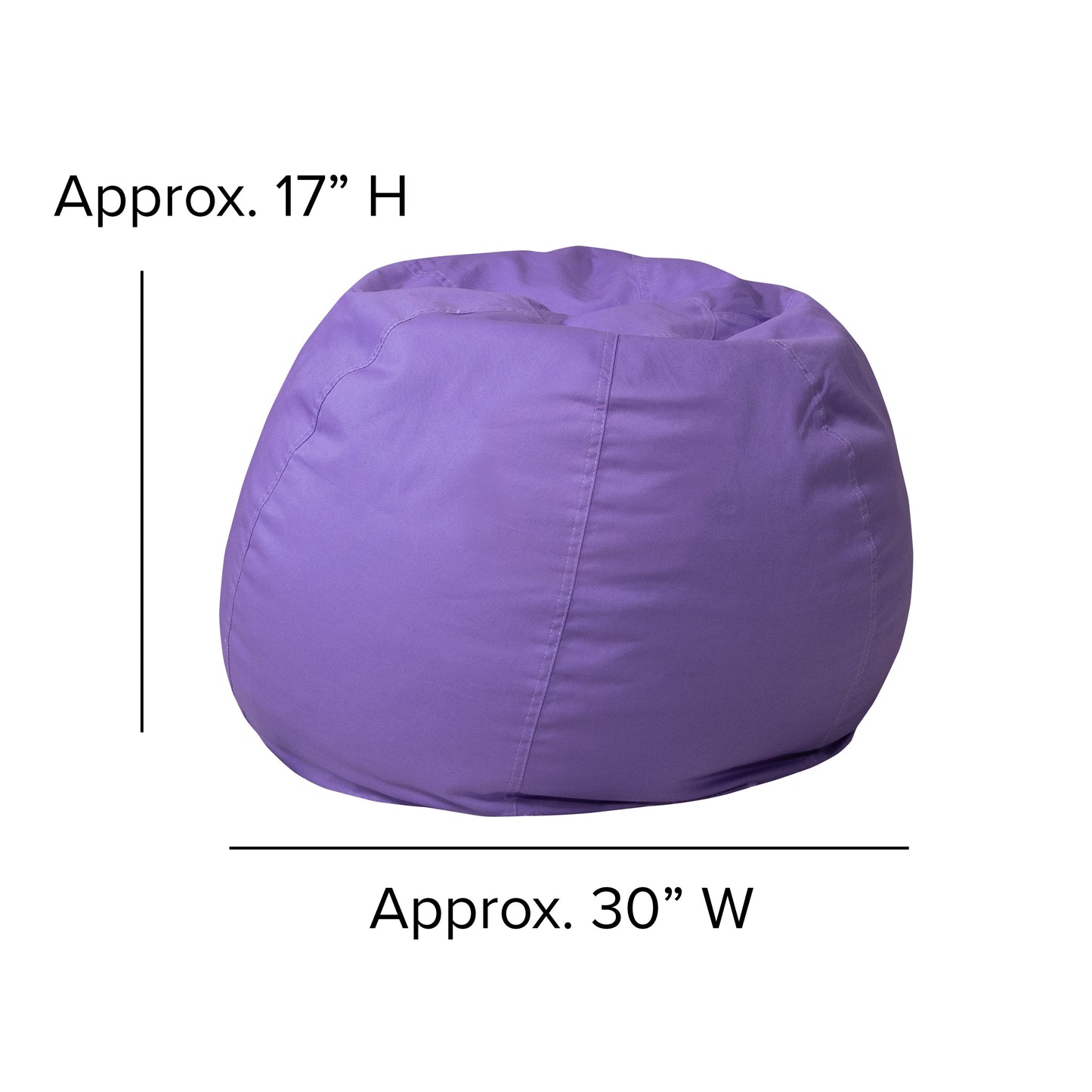 Purple Bean Bag Chair DG-BEAN-SMALL-SOLID-PUR-GG