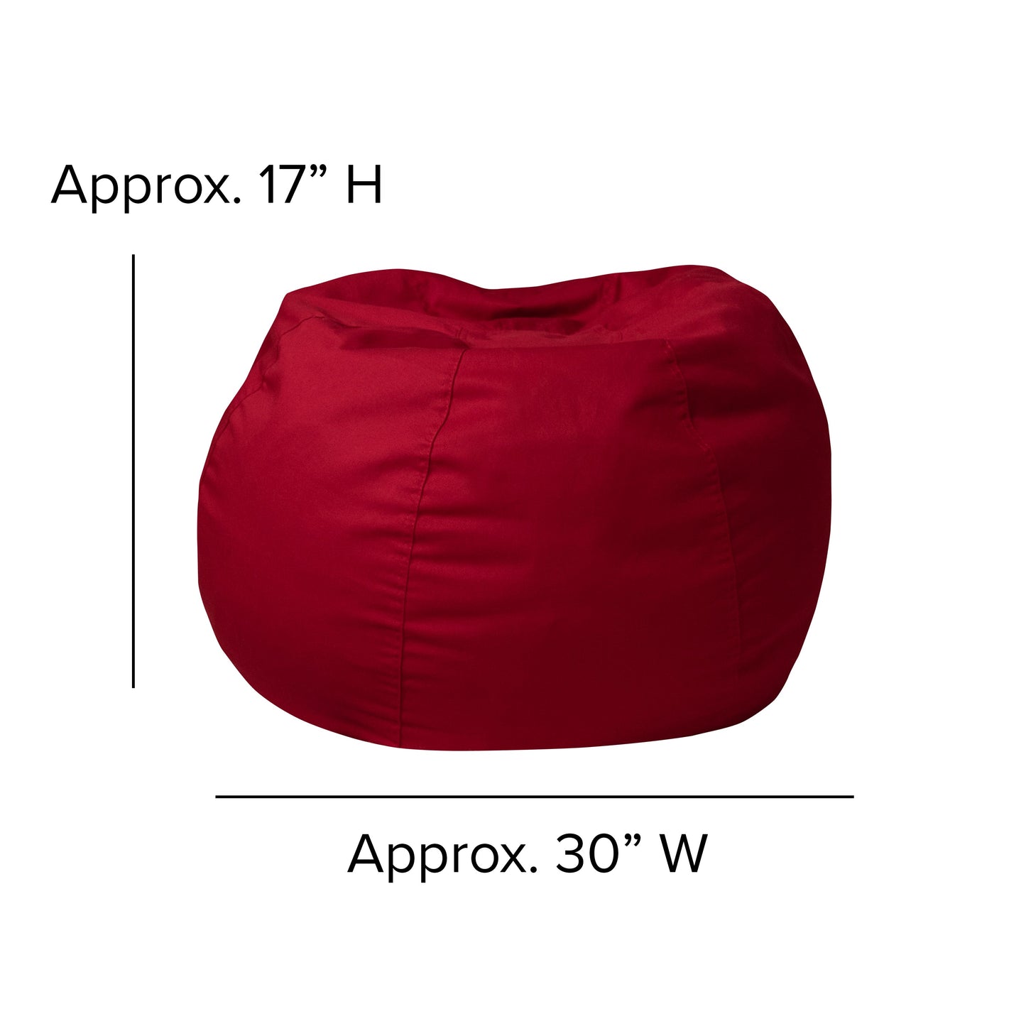 Red Bean Bag Chair DG-BEAN-SMALL-SOLID-RED-GG