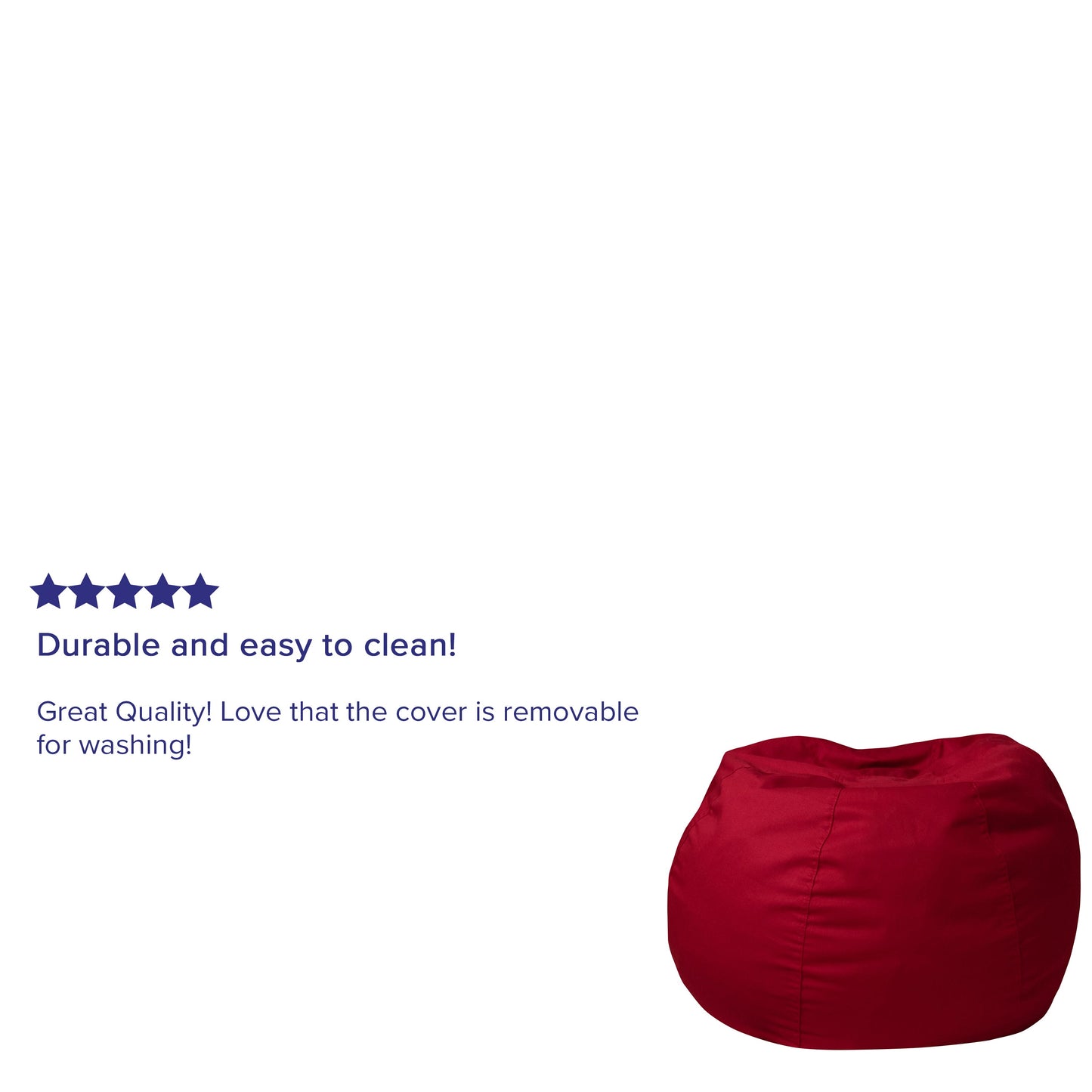 Red Bean Bag Chair DG-BEAN-SMALL-SOLID-RED-GG