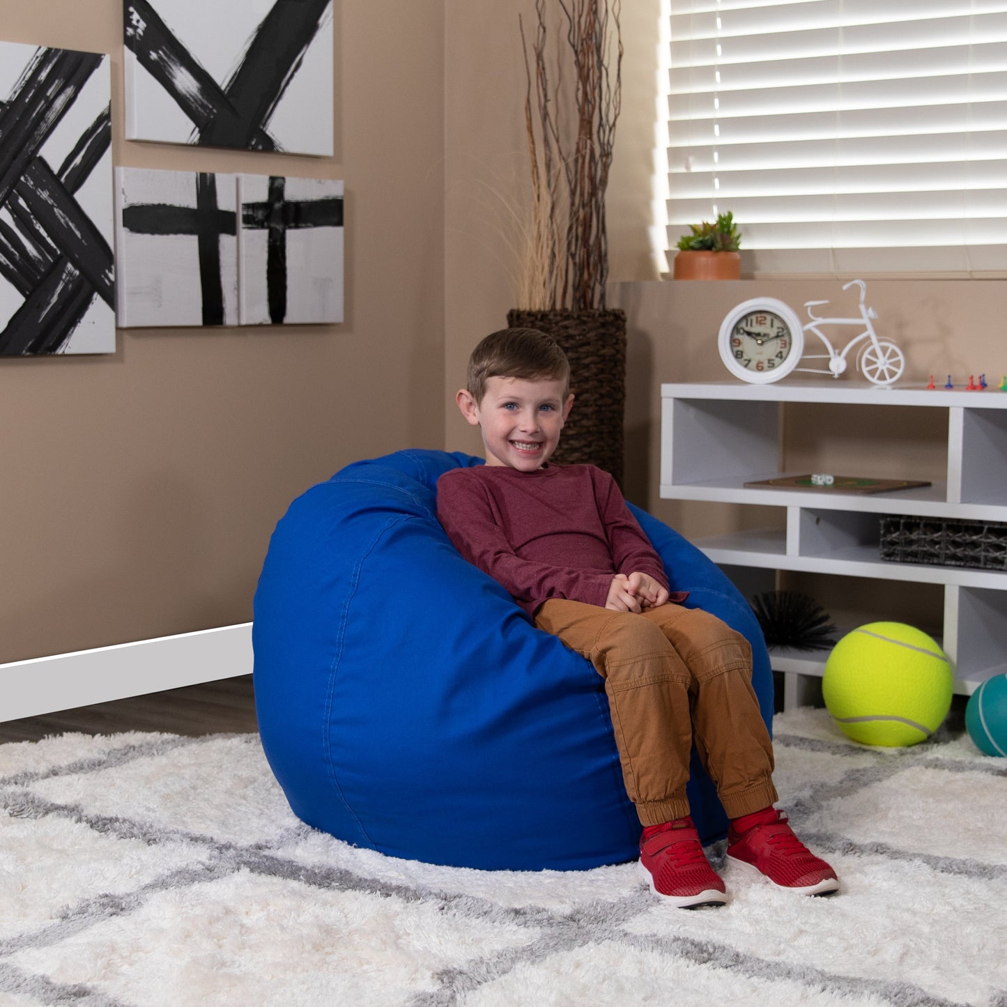 Royal Blue Bean Bag Chair DG-BEAN-SMALL-SOLID-ROYBL-GG