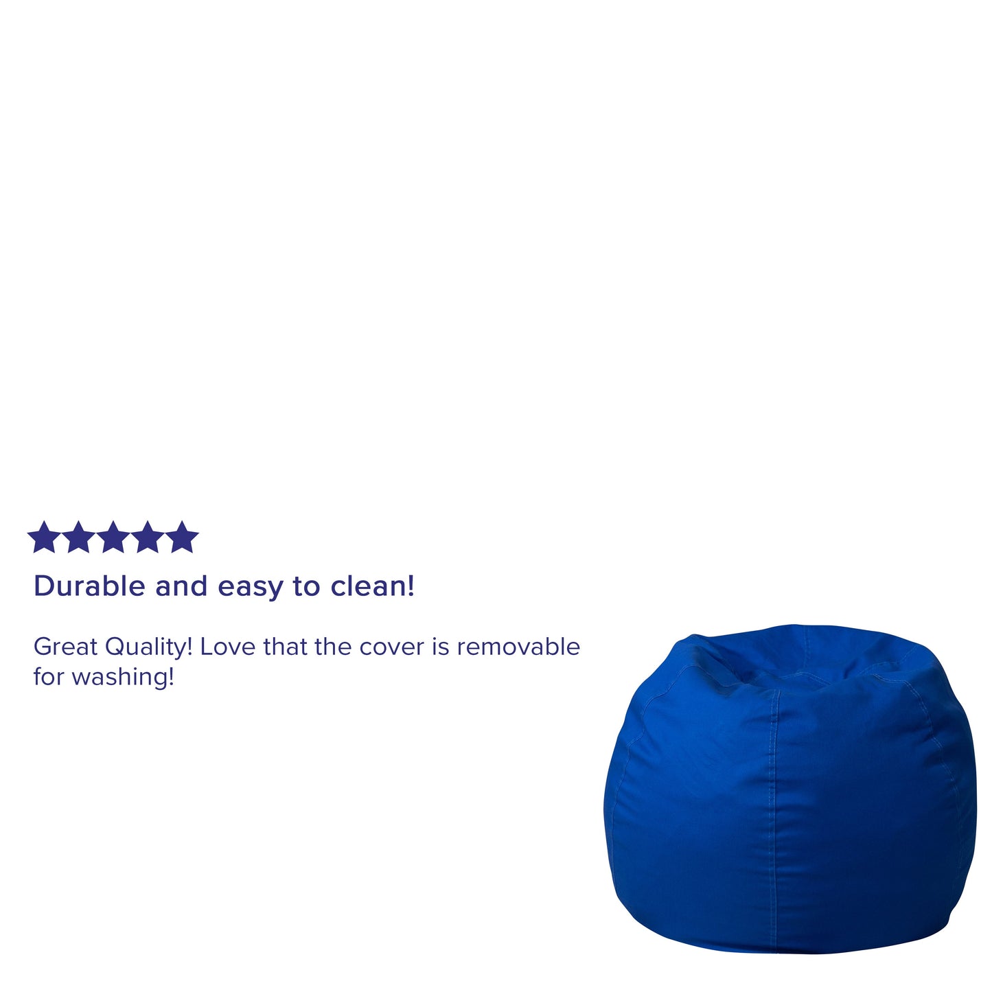 Royal Blue Bean Bag Chair DG-BEAN-SMALL-SOLID-ROYBL-GG