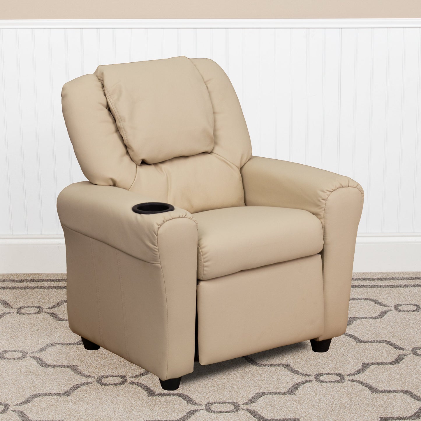 Beige Vinyl Kids Recliner DG-ULT-KID-BGE-GG