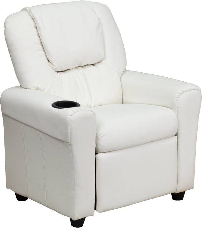 White Vinyl Kids Recliner DG-ULT-KID-WHITE-GG