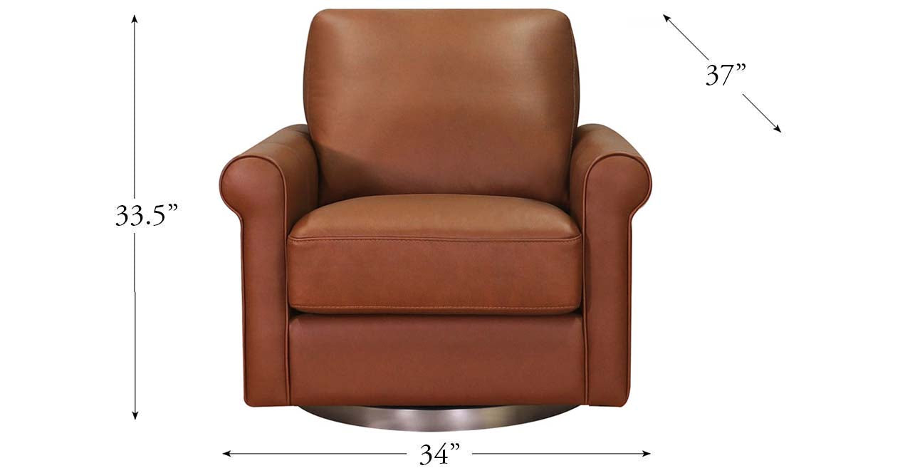 Laguna Swivel Leather Chair