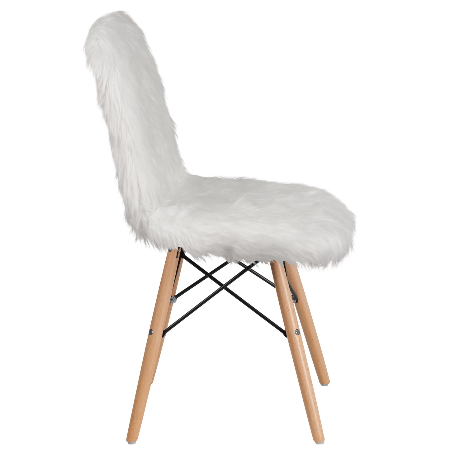 White Shaggy Chair DL-10-GG