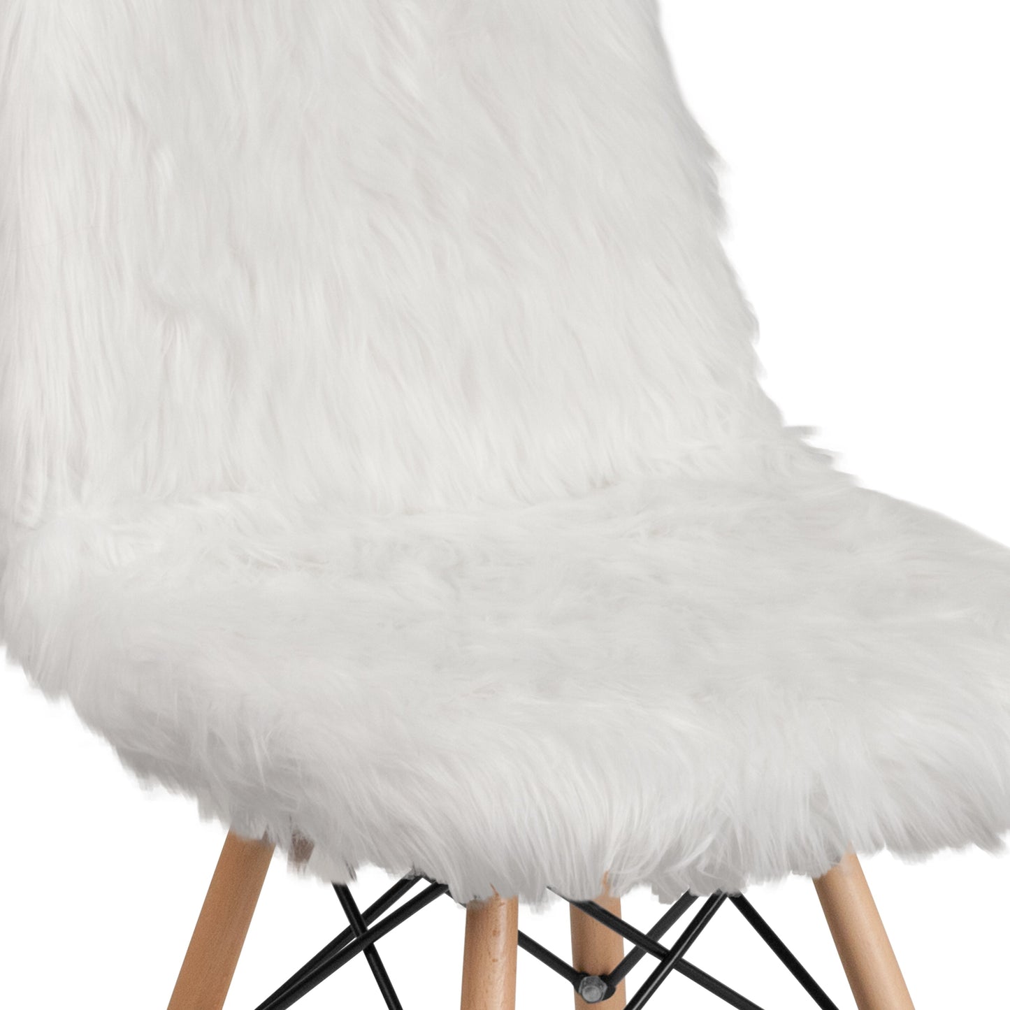 White Shaggy Chair DL-10-GG