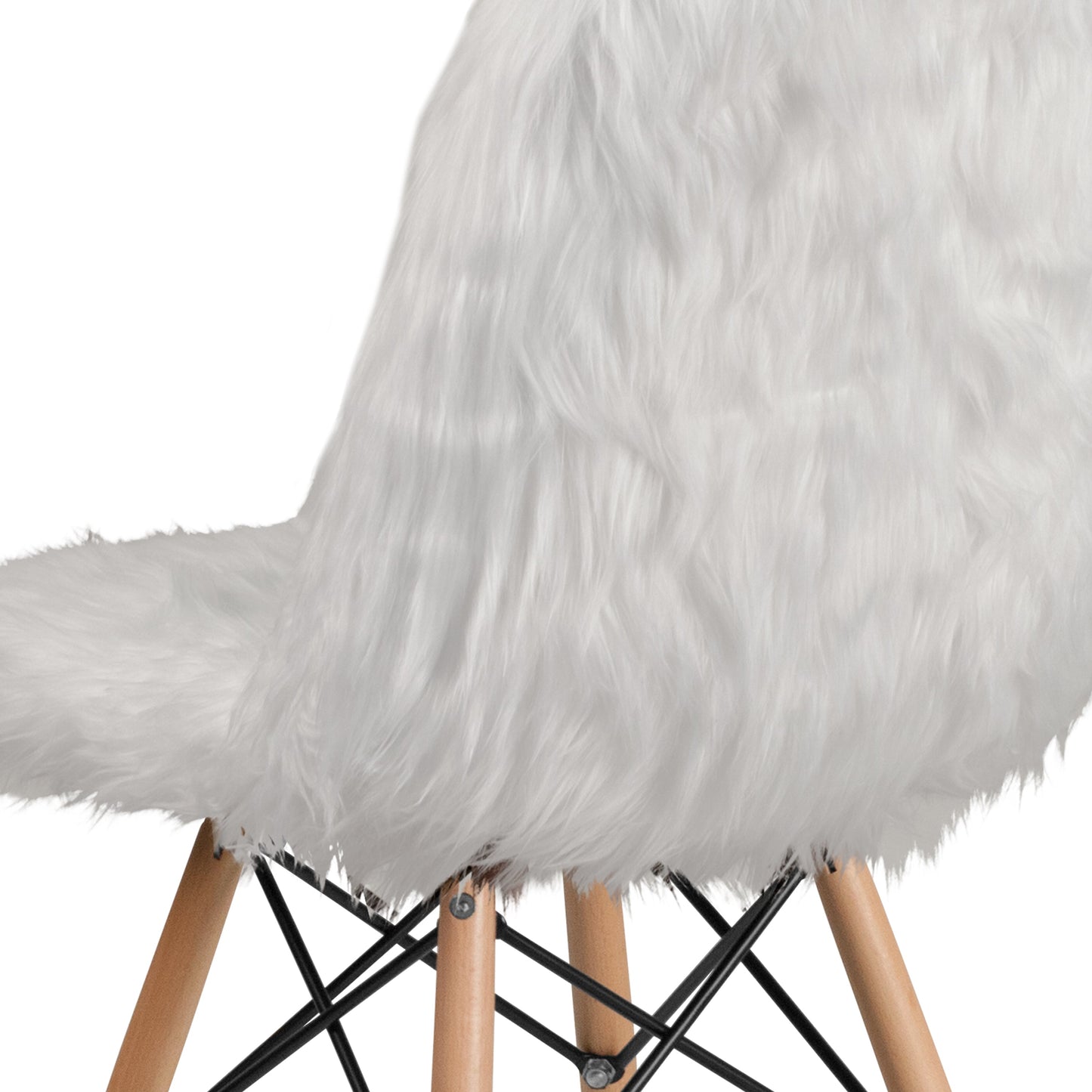 White Shaggy Chair DL-10-GG