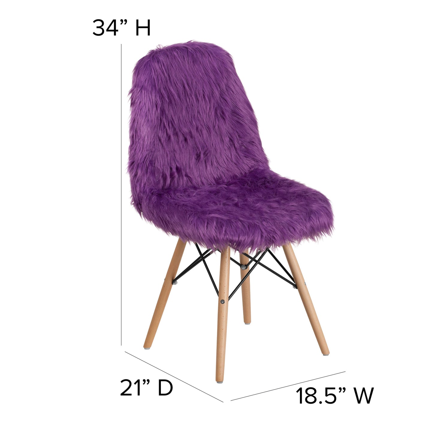 Purple Shaggy Chair DL-15-GG