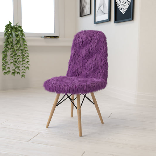 Purple Shaggy Chair DL-15-GG