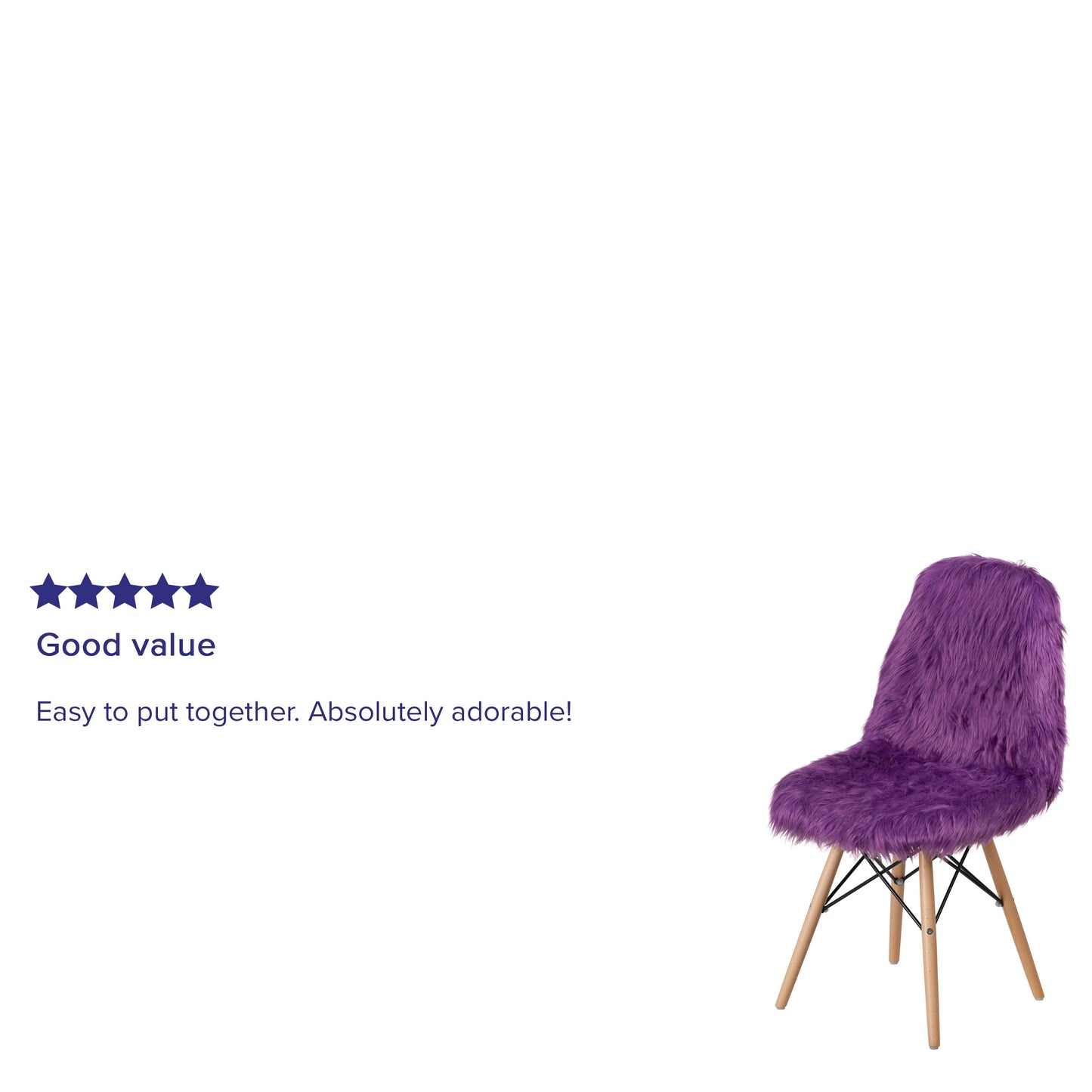 Purple Shaggy Chair DL-15-GG