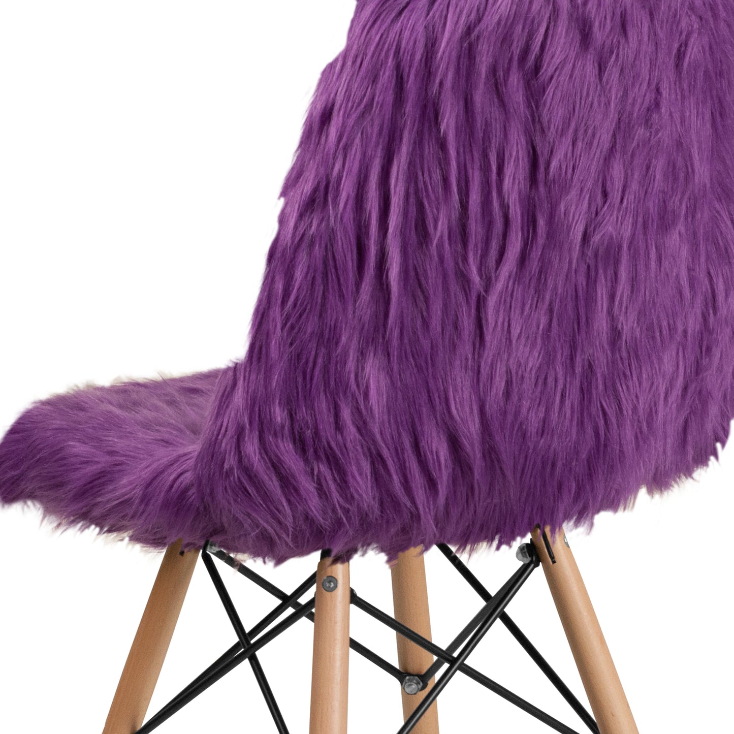 Purple Shaggy Chair DL-15-GG